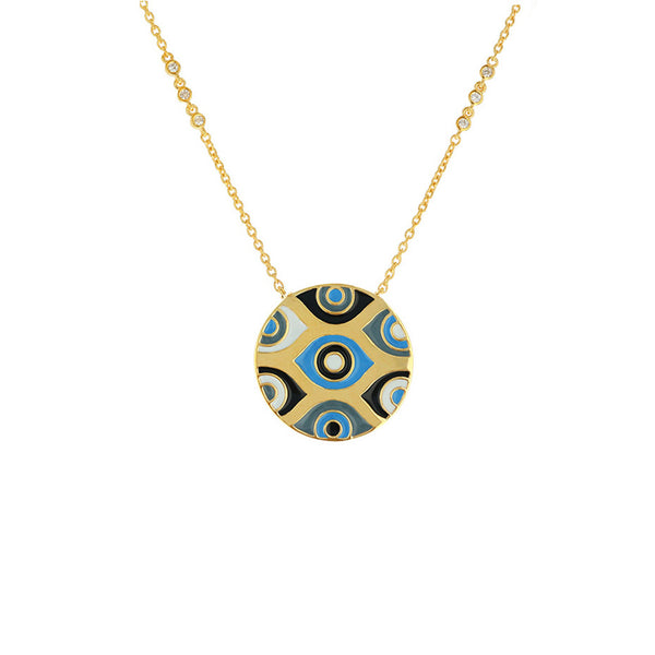 Carol Brodie Athena Evil Eye Necklace Blue Carol Brodie